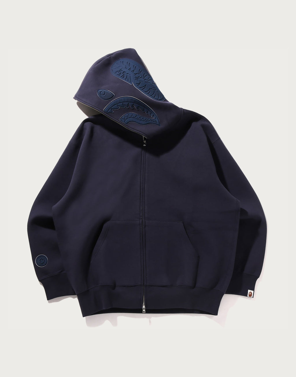 LINE CAMO INTERLOCK RELAXED FIT SHARK FULL ZIP HOODIE MENS