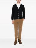 Zanone plunging V-neck fine-knit cardigan