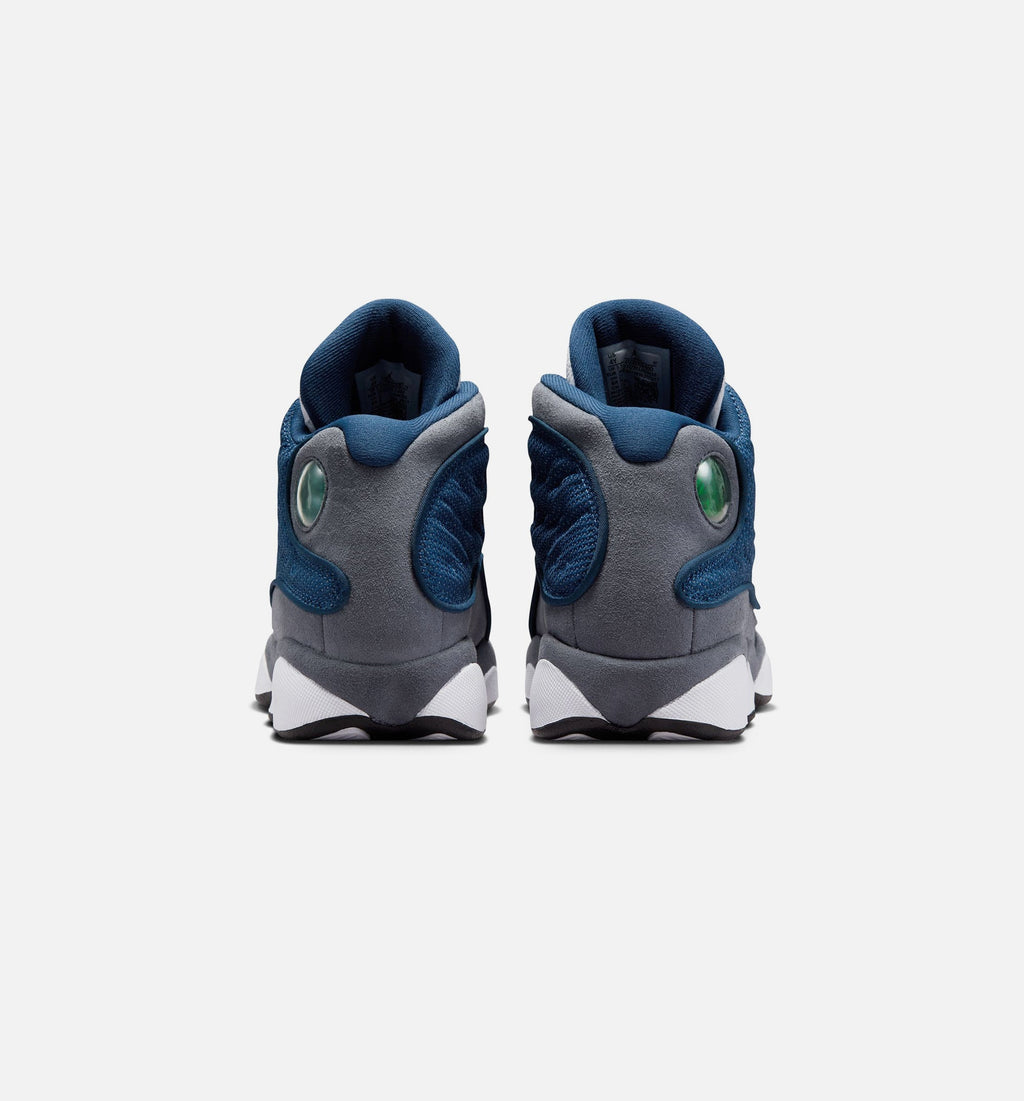Air Jordan 13 Retro Navy and Flint Grey Grade School Lifestyle Shoes | Navy / University Blue / Flint Grey / White