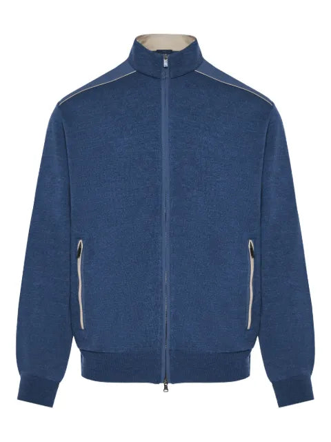 Paul & Shark zip-fastening contrast-panel sweater