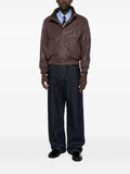 Lardini leather zip-up jacket