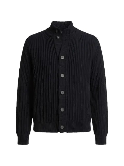 Peserico ribbed-knit button-up cardigan