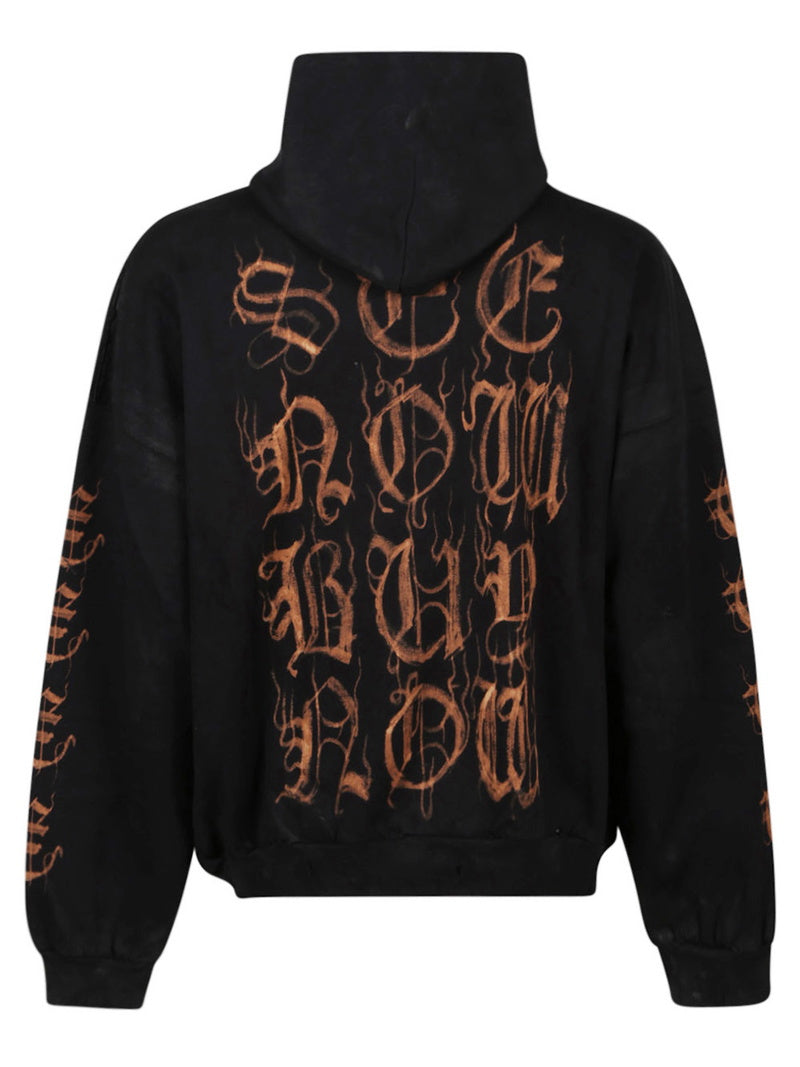 Balenciaga Dirty Heavy Metal Logo Hoodie