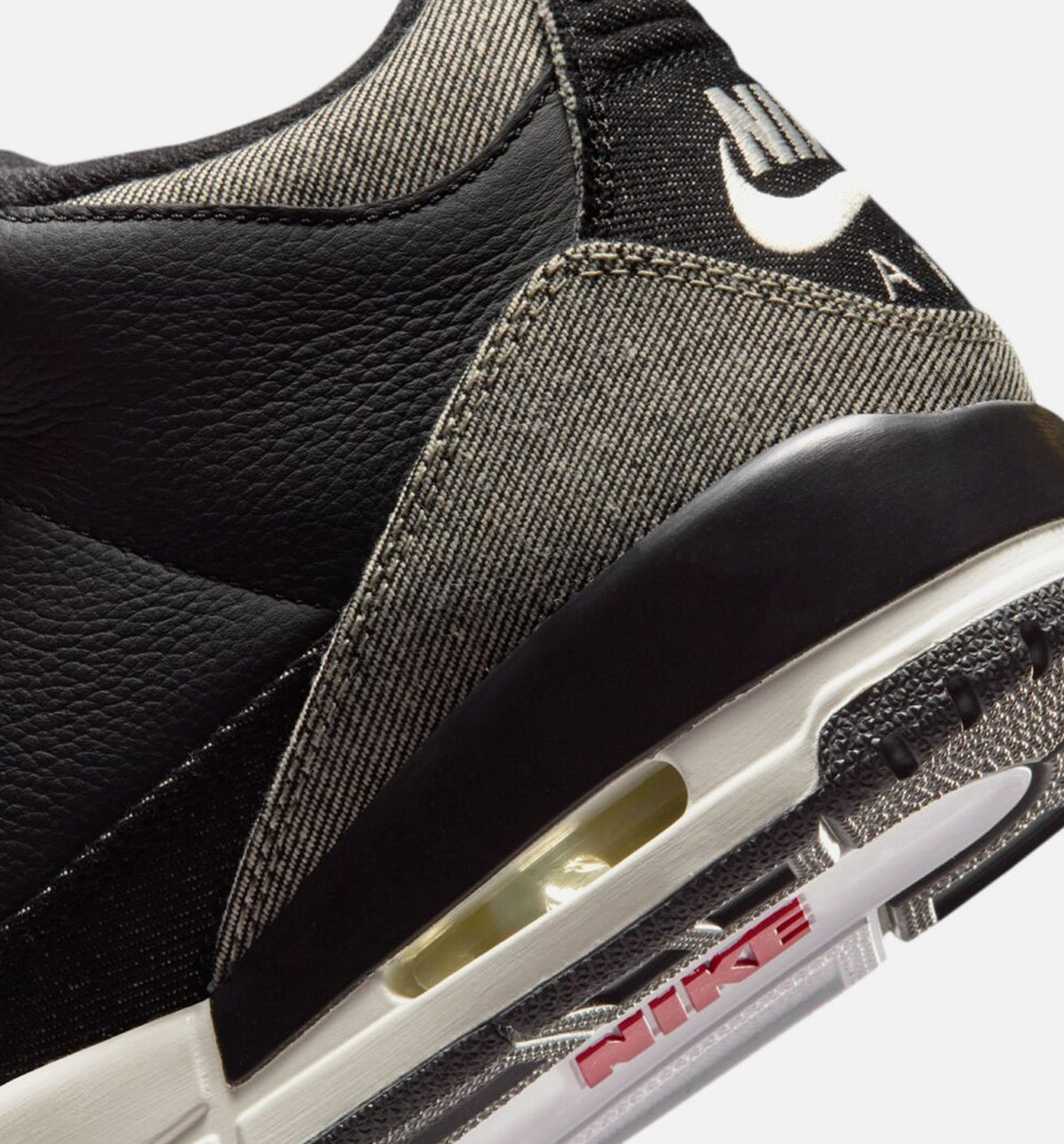 Air Jordan 3 x Levi's Black and White Men's Lifestyle Shoes - Denim/Black/Gym Red