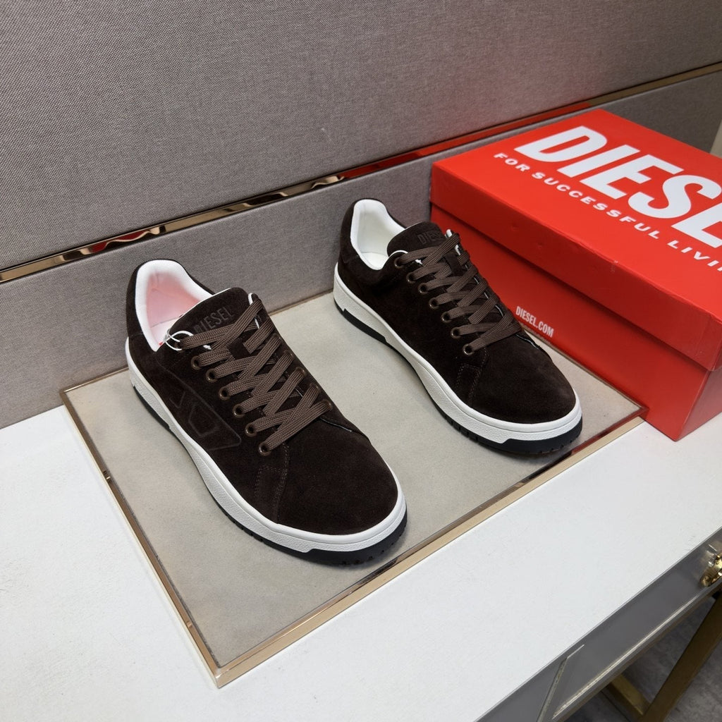 Diesel Men's Low-Top Lace-Up Sneakers - Mesh-Lined Interior